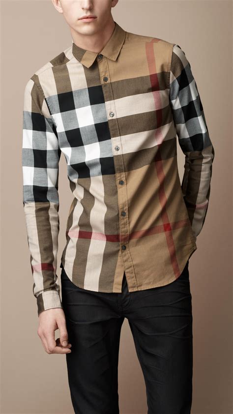 small checked burberry shirt|burberry checkered shirt.